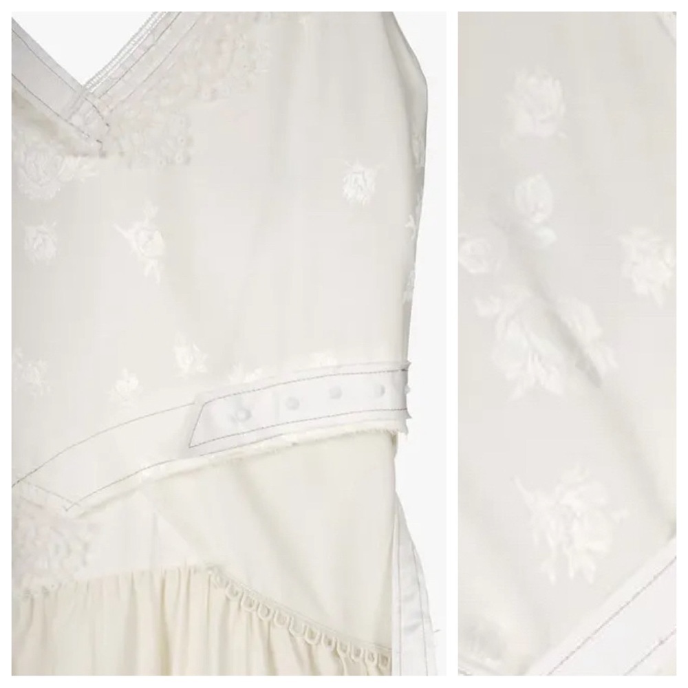 NWT. Zara Atelier Limited Edition Oyster White Studded Maxi Dress. Size S. - Picture 10 of 15